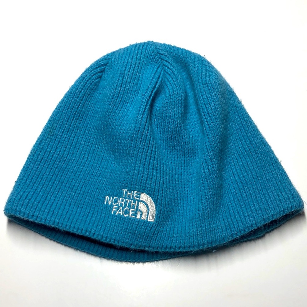 The North Face blue beanie
